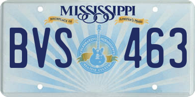 MS license plate BVS463