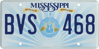 MS license plate BVS468