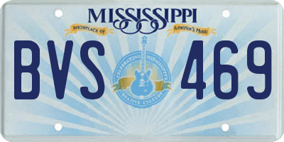 MS license plate BVS469