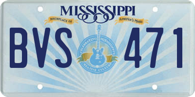 MS license plate BVS471