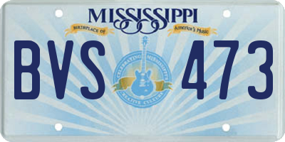 MS license plate BVS473