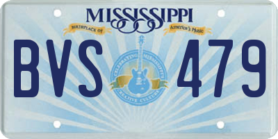 MS license plate BVS479