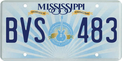 MS license plate BVS483