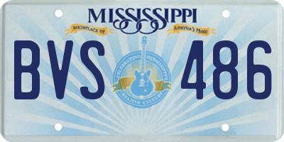 MS license plate BVS486