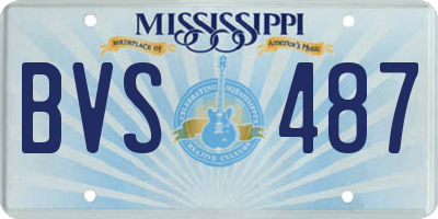 MS license plate BVS487