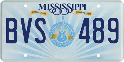 MS license plate BVS489