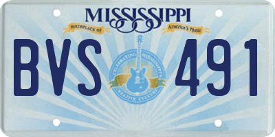 MS license plate BVS491