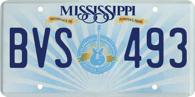 MS license plate BVS493