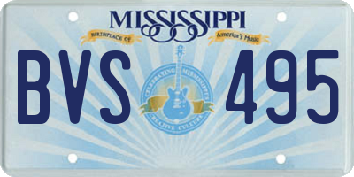 MS license plate BVS495