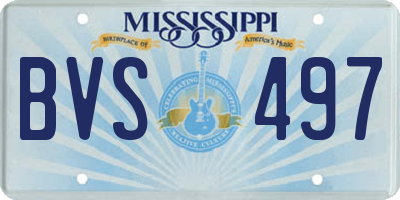 MS license plate BVS497