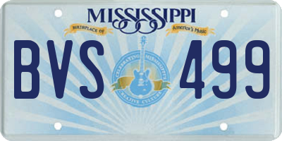 MS license plate BVS499