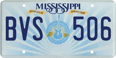MS license plate BVS506