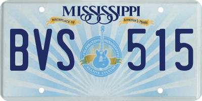 MS license plate BVS515