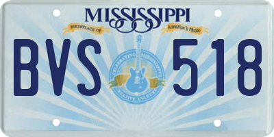 MS license plate BVS518