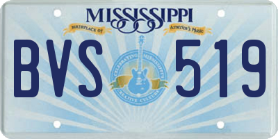 MS license plate BVS519