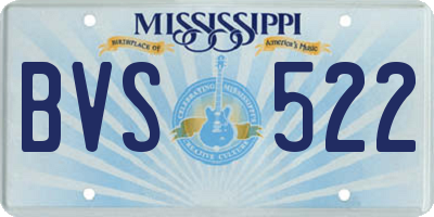MS license plate BVS522