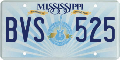 MS license plate BVS525