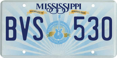 MS license plate BVS530