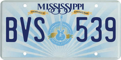 MS license plate BVS539