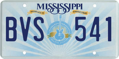 MS license plate BVS541