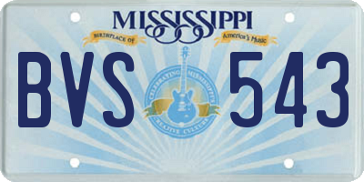 MS license plate BVS543