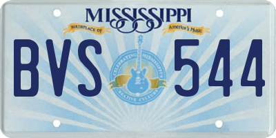 MS license plate BVS544