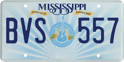 MS license plate BVS557