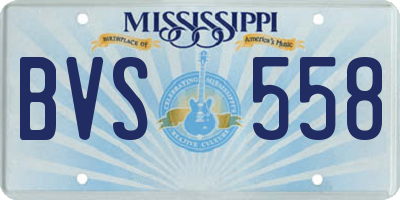MS license plate BVS558
