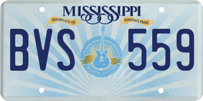 MS license plate BVS559