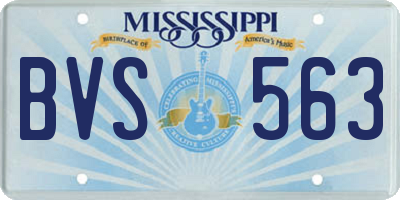 MS license plate BVS563