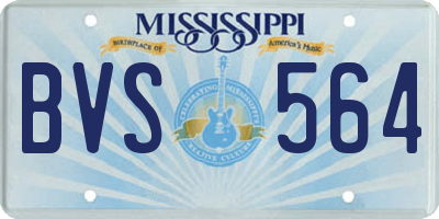 MS license plate BVS564