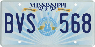MS license plate BVS568