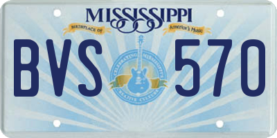 MS license plate BVS570