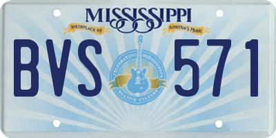 MS license plate BVS571