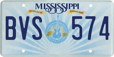 MS license plate BVS574