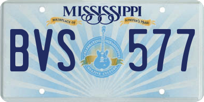 MS license plate BVS577