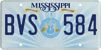 MS license plate BVS584