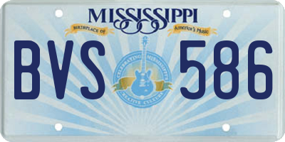 MS license plate BVS586