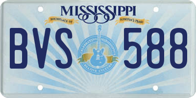 MS license plate BVS588