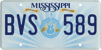MS license plate BVS589
