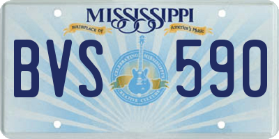 MS license plate BVS590