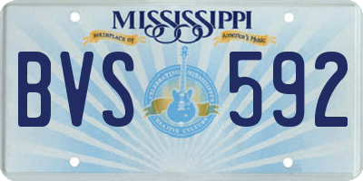MS license plate BVS592