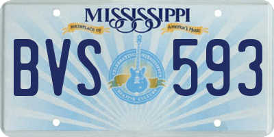 MS license plate BVS593