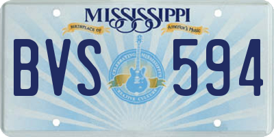MS license plate BVS594