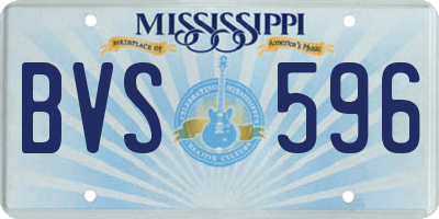 MS license plate BVS596
