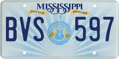 MS license plate BVS597
