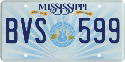 MS license plate BVS599