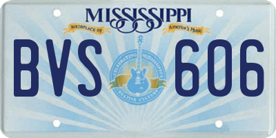 MS license plate BVS606