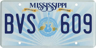 MS license plate BVS609