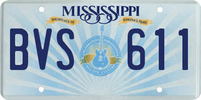 MS license plate BVS611